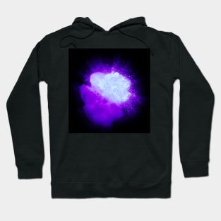 Realistic ultraviolet explosion with sparks and smoke Hoodie